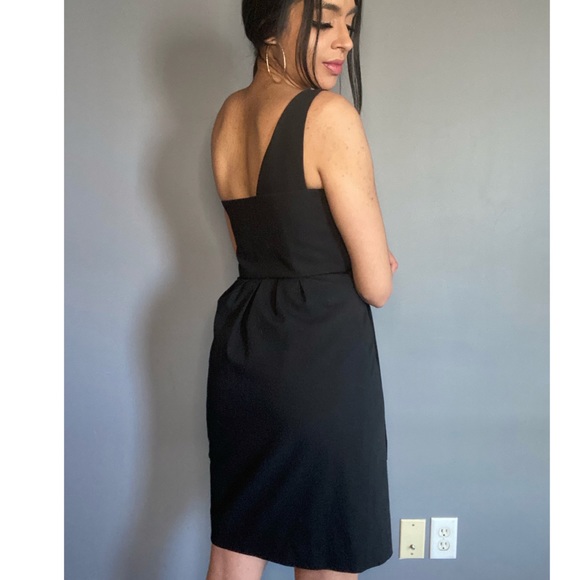 Black One shoulder Jacob Dress Size 2 - Picture 4 of 5